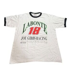 Vtg 1997 Bobby Labonte‎ Joe Gibbs Racing ringer t-shirt made in usa